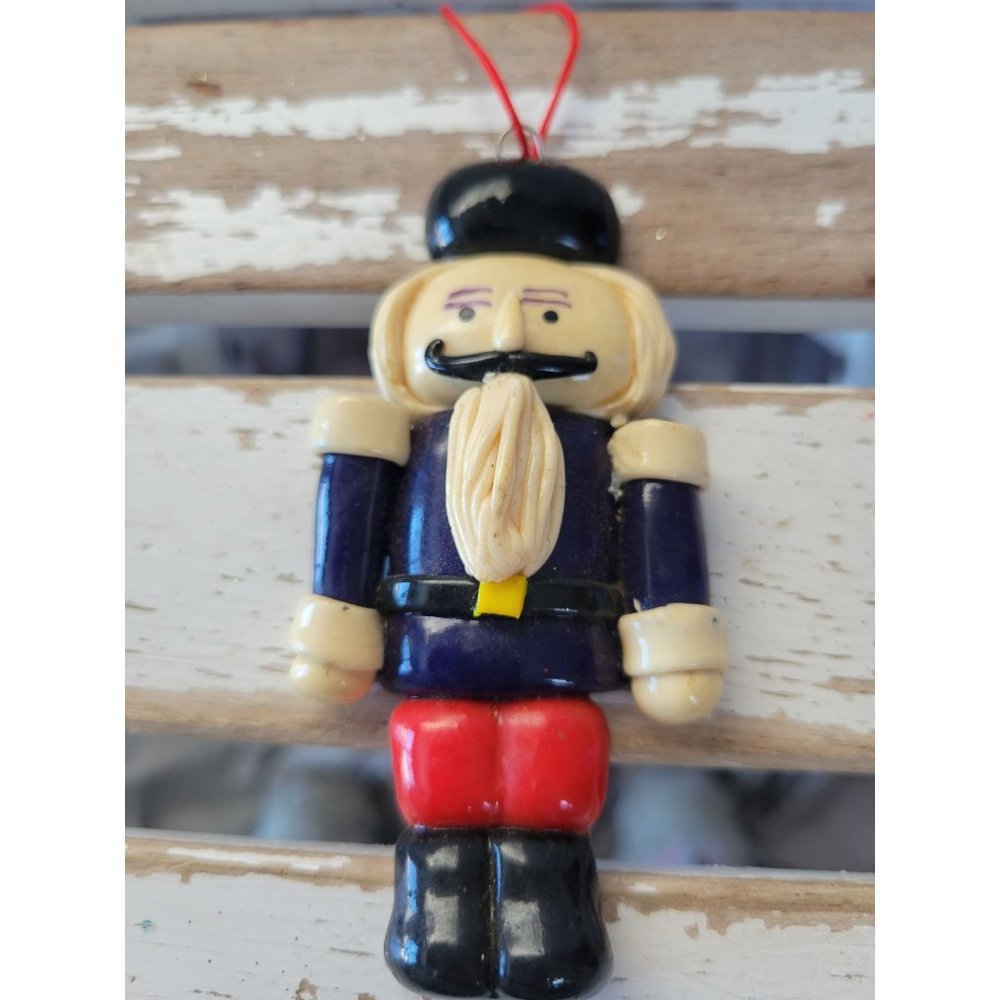 Nutcracker soldier dough guard ornament vintage Xmas holiday tree‎